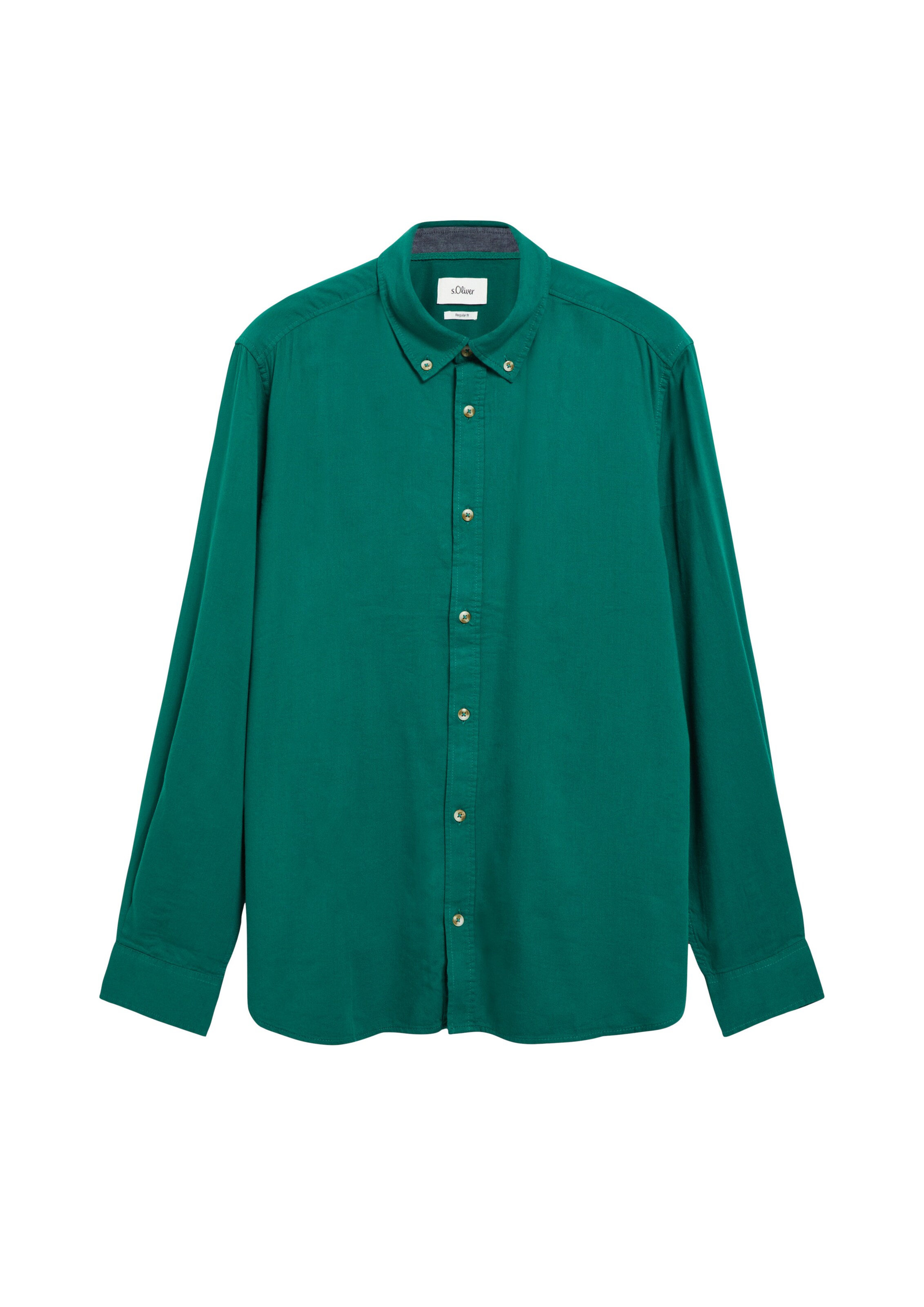 s.Oliver Regular fit Button Up Shirt in Green: front