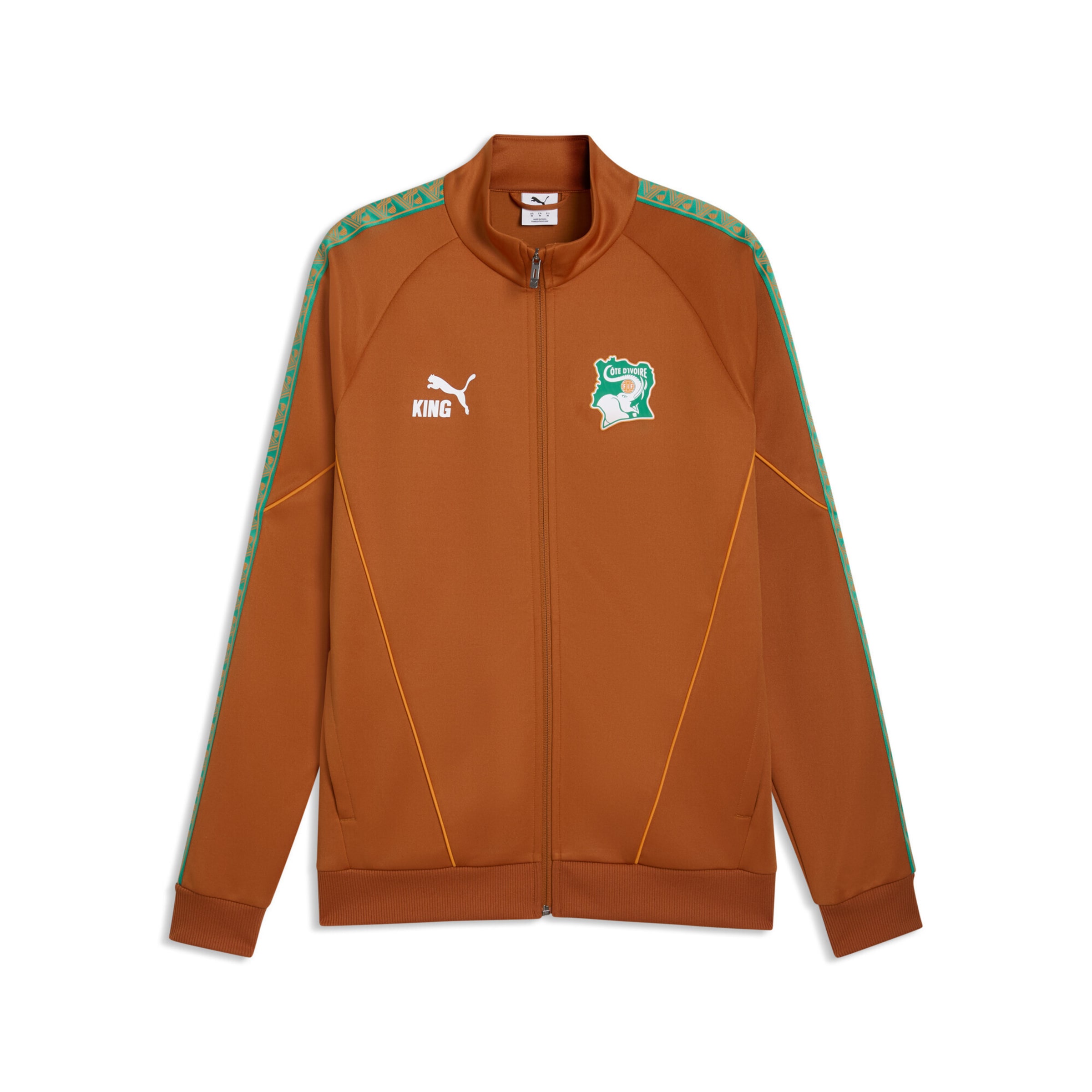 PUMA Trainingsjacke 'Elfenbeinküste King Anthem' in Braun: Vorderseite