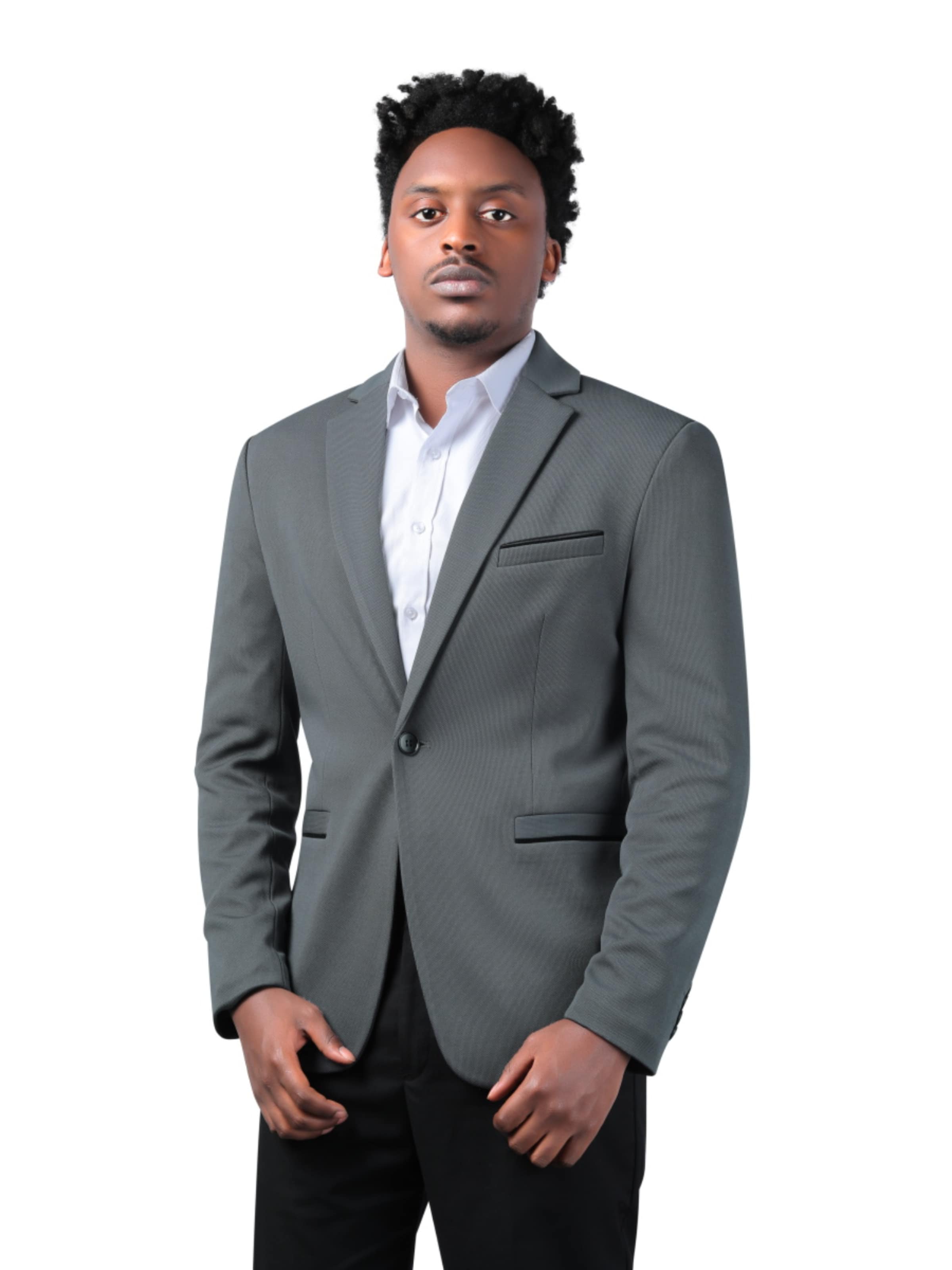 Youthup Slim fit Suit Jacket in Grey