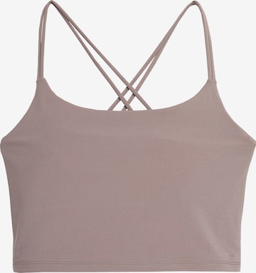 4F Sports Top in Brown: front