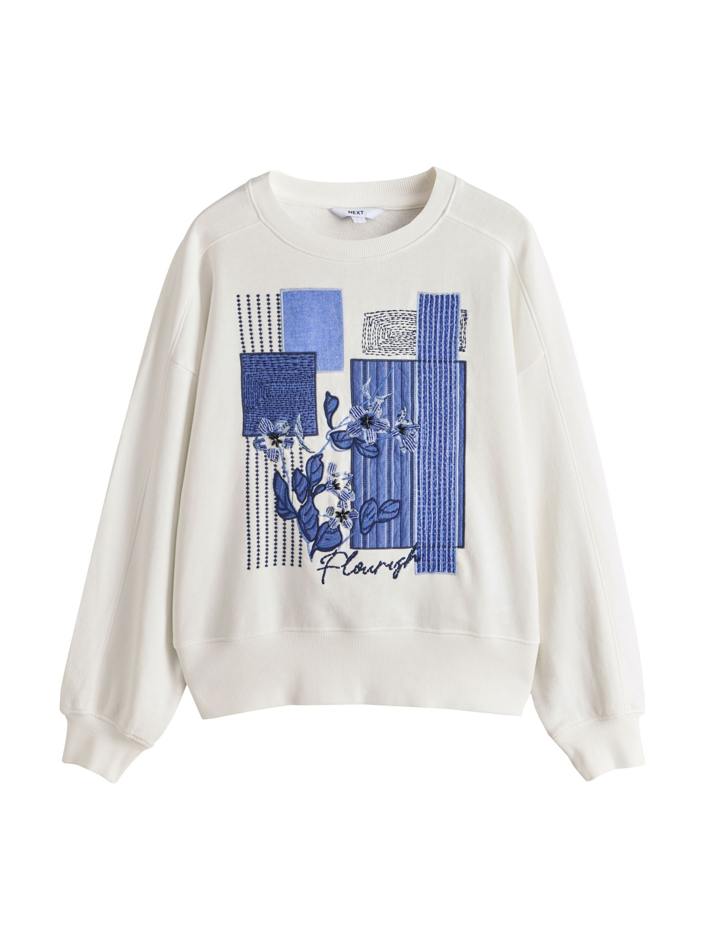 Next Sweatshirt in XS in Marine blue / Royal blue / White, Item view