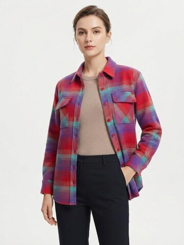 Chemisier 'Comfy Heavyweight Flannel Shirt' Radwa en rouge