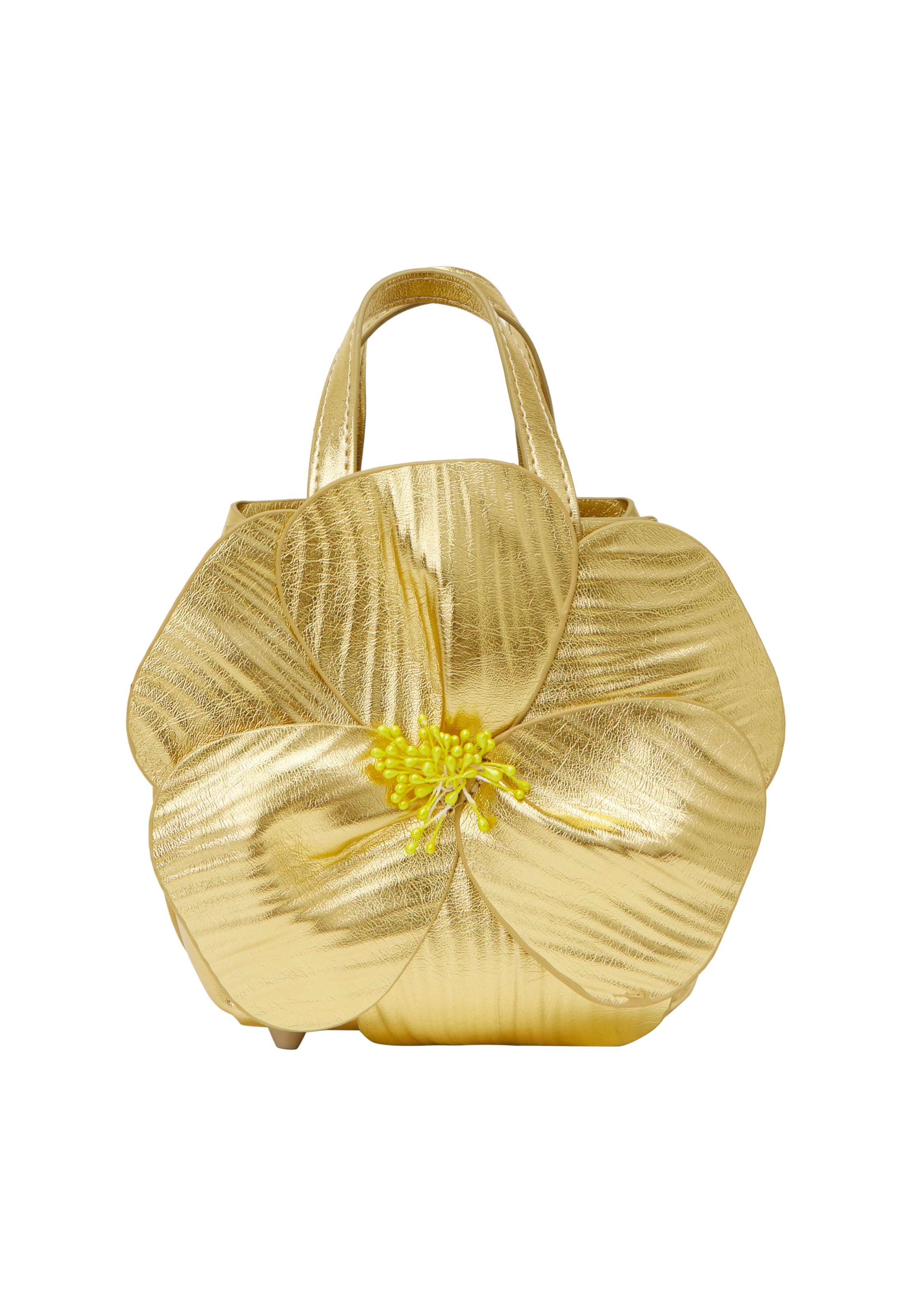 faina Håndtaske i gul / guld, Produktvisning