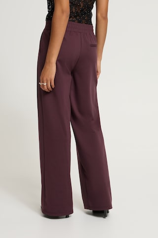ICHI Wide Leg Hose 'IHKATE' in Braun
