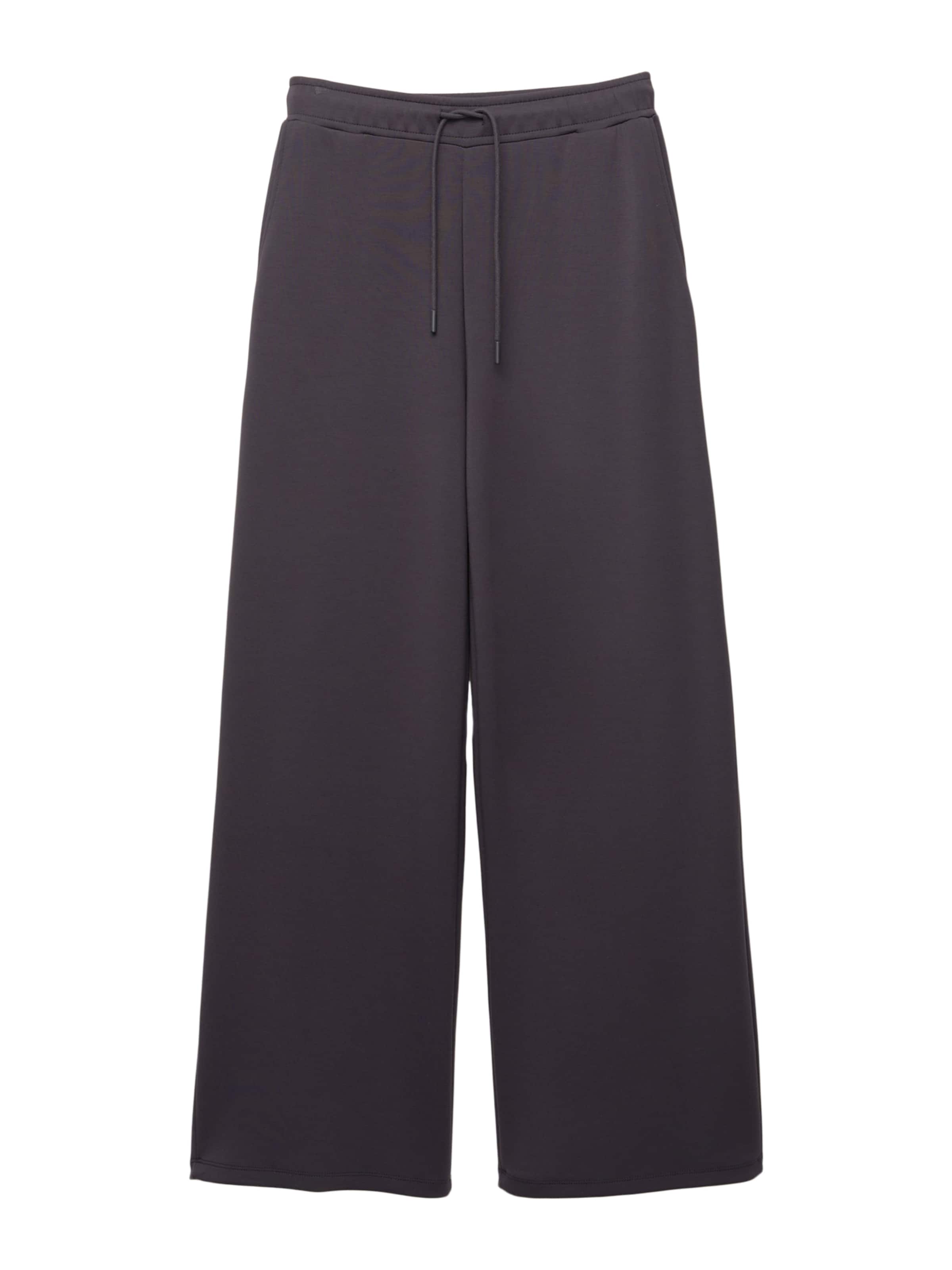 Pull&Bear Široký strih Nohavice - Čierna: predná strana