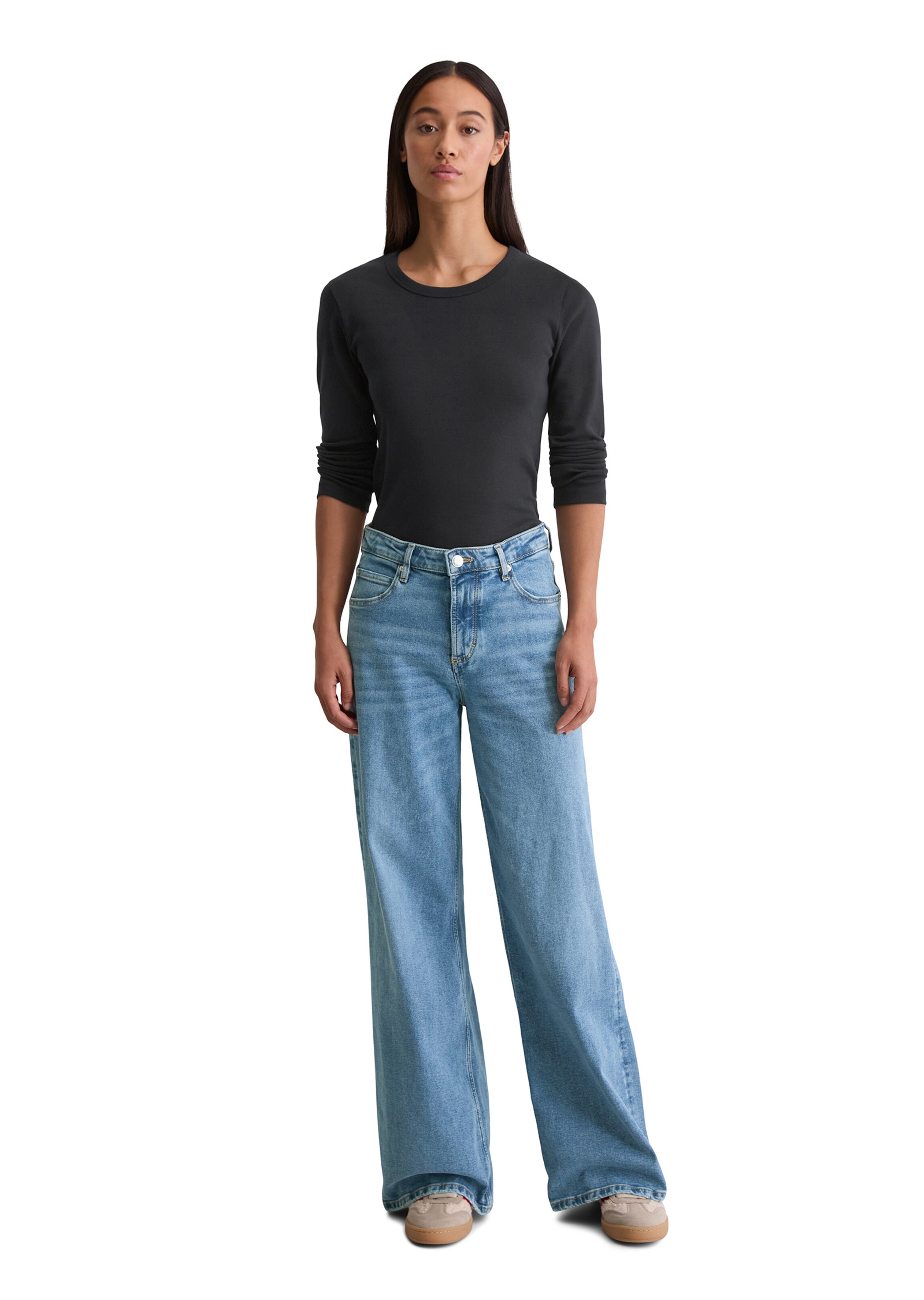 Marc O'Polo Wide leg Jeans 'Lania' in Blauw
