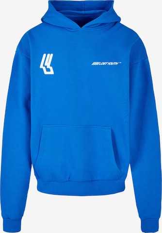 Sweat-shirt Lost Youth en bleu : devant