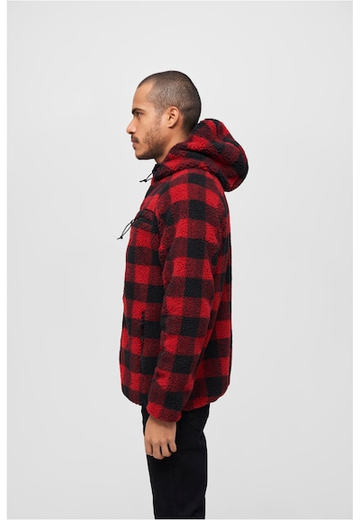 Brandit Fleece jas in de kleur Rood / Zwart, Productweergave
