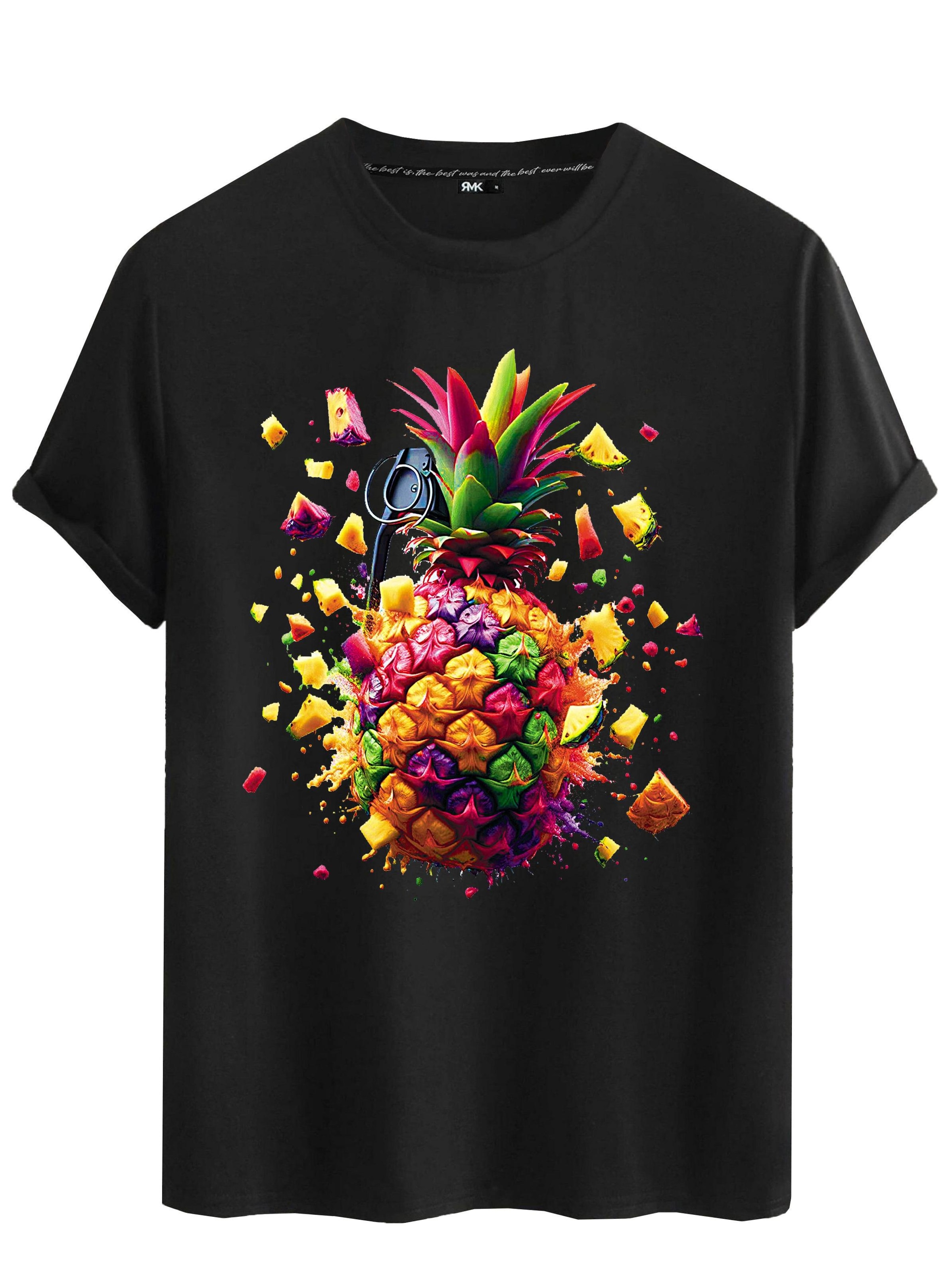 RMK Shirt 'Ananas Sommer' in Black: front