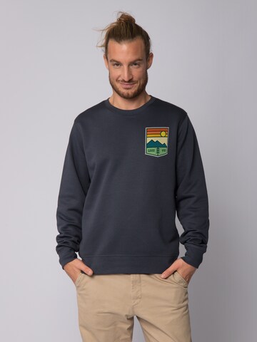 Watapparel Sweatshirt ' Good Vibe ' in Grijs: voorkant
