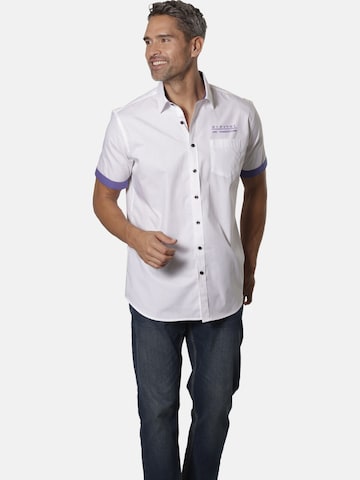 Fit confort Chemise ' Evin ' Jan Vanderstorm en violet : devant