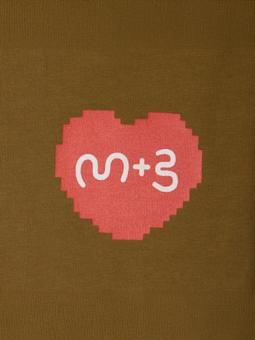 Maru + Bo - Camiseta 'BASIC HEAVY-WEIGHT PIXEL HEART GRAPHIC T-SHIRT' en marrón