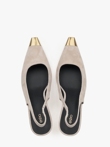 Estro Slingpumps '7762' in Beige