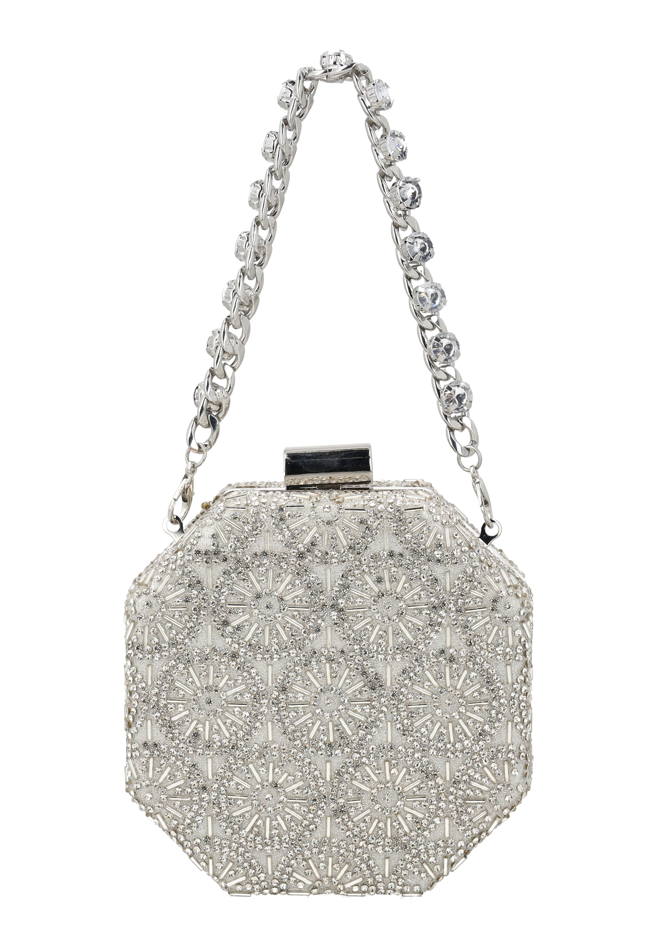 usha BLACK LABEL Clutch in Zilver: voorkant