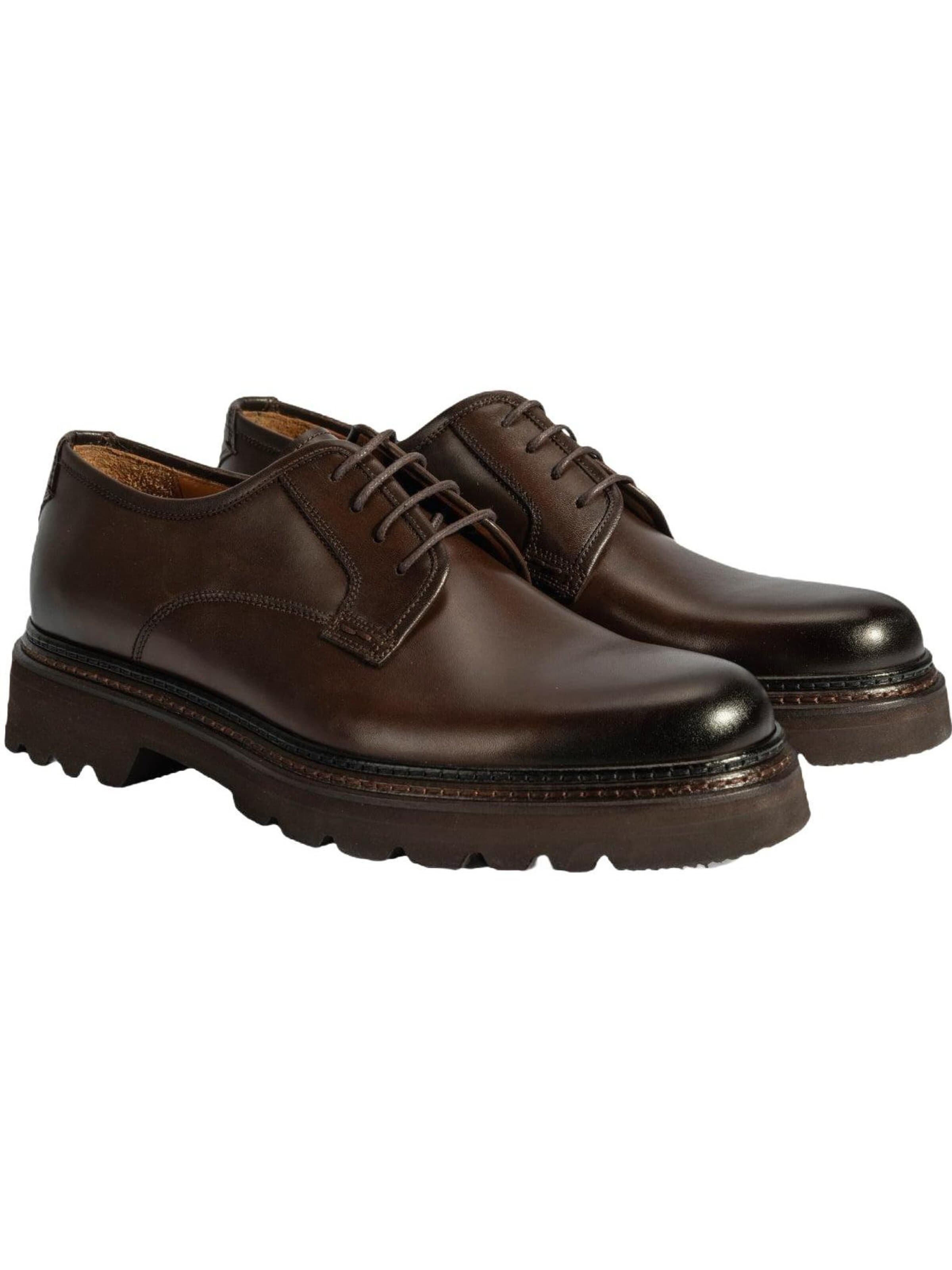 Desa - Zapatos con cordón 'Lässige Spitze' en marrón