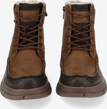 TOM TAILOR Lace-Up Boots in Brown