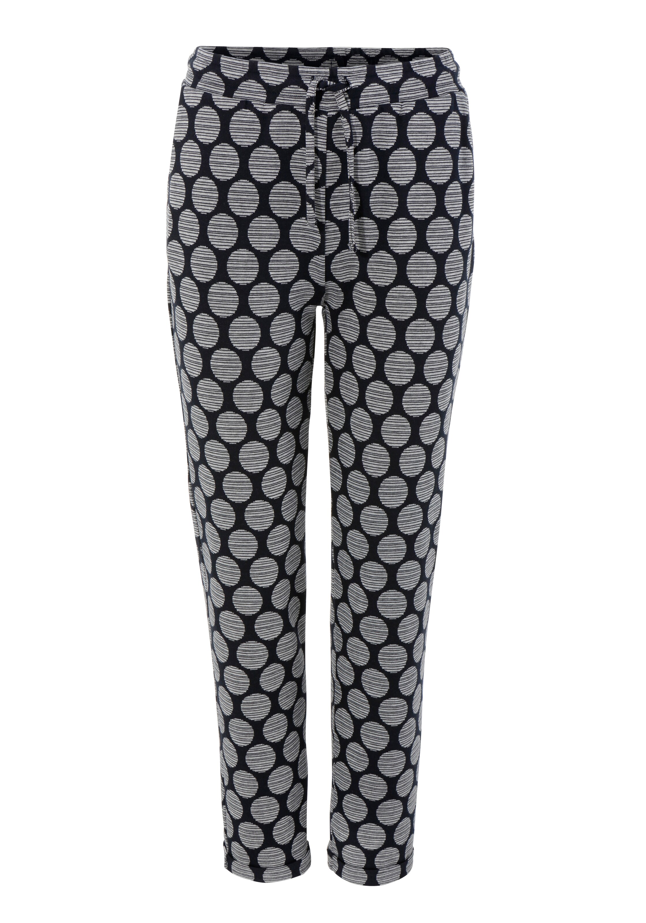 Aniston SELECTED Slimfit Pyjamahose in Grau: Vorderseite