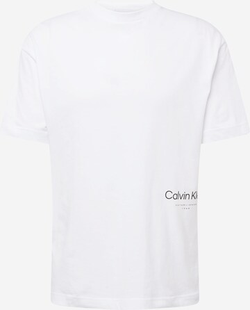 T-Shirt 'OFF PLACEMENT' Calvin Klein en blanc : devant