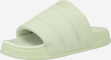 Saboți 'Adilette Essential' de la ADIDAS ORIGINALS pe verde: față