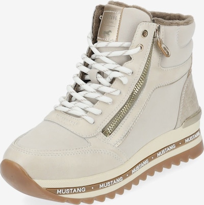 MUSTANG Lace-Up Ankle Boots in Light beige / Gold, Item view