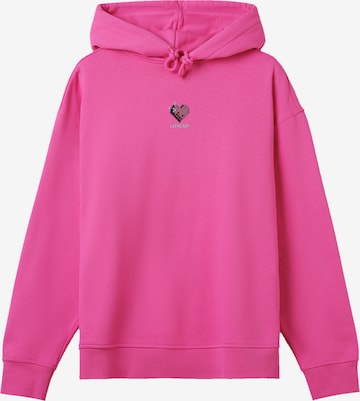 F4NT4STIC Sweatshirt 'Pixel Herz' in Roze: voorkant