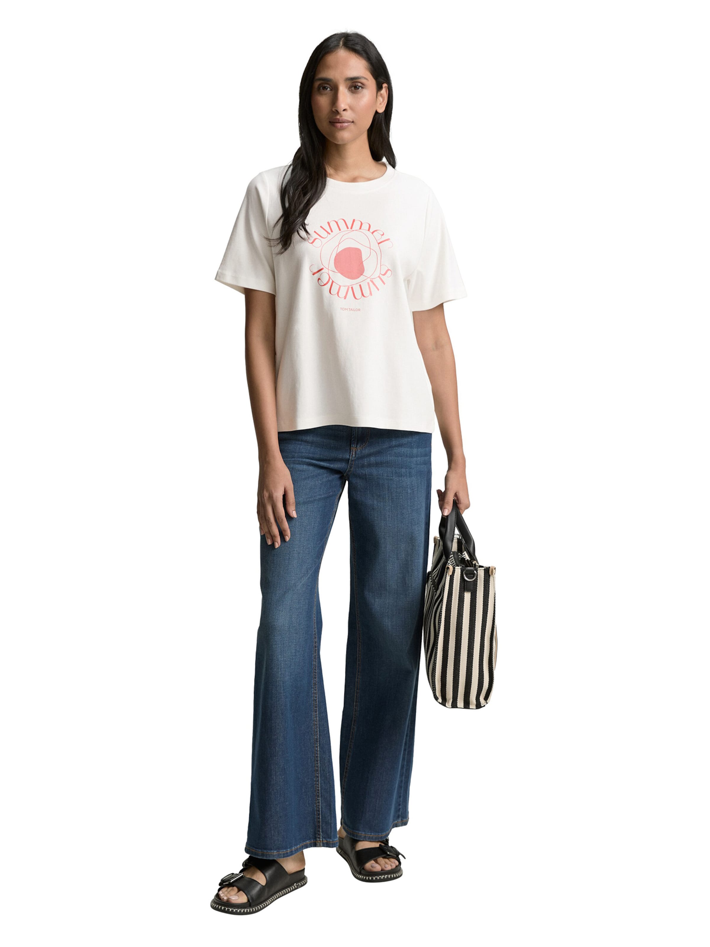 TOM TAILOR Tričko - Biela