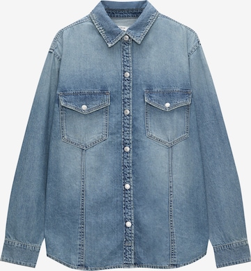 Pull&Bear Between-Season Jacket in Blue: front