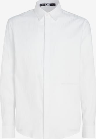 Regular fit Camicia 'Monogram Diamond' di Karl Lagerfeld in bianco: frontale