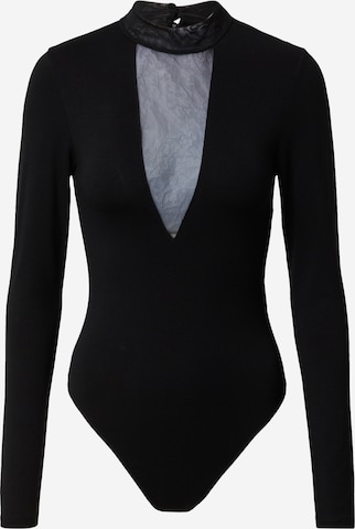 ABOUT YOU x Alina Eremia Shirt Bodysuit 'Cora' in Black: front