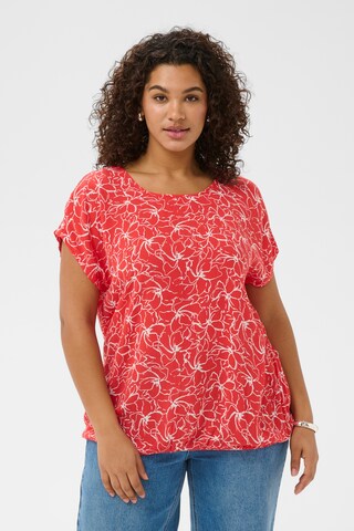 KAFFE CURVE Bluse 'KCVilana Ami' in Rot: Vorderseite