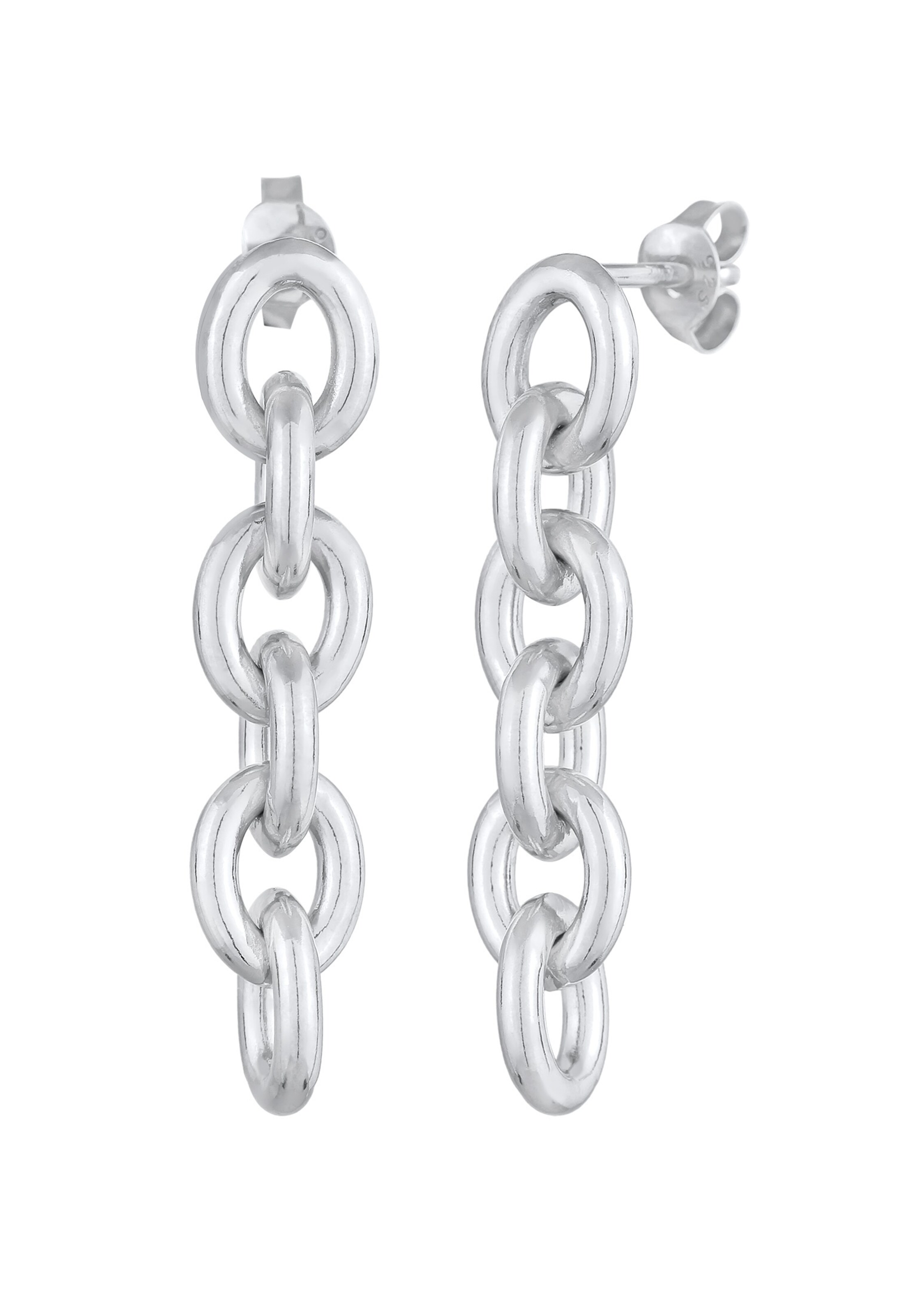 Boucles d'oreilles 'Chunky' ELLI en argent : devant