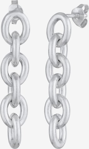 ELLI Earrings 'Chunky' in Silver: front