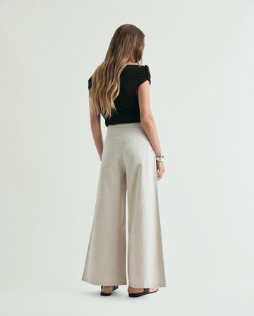 Scalpers Regular Org Linen Pant ' ' in Beige