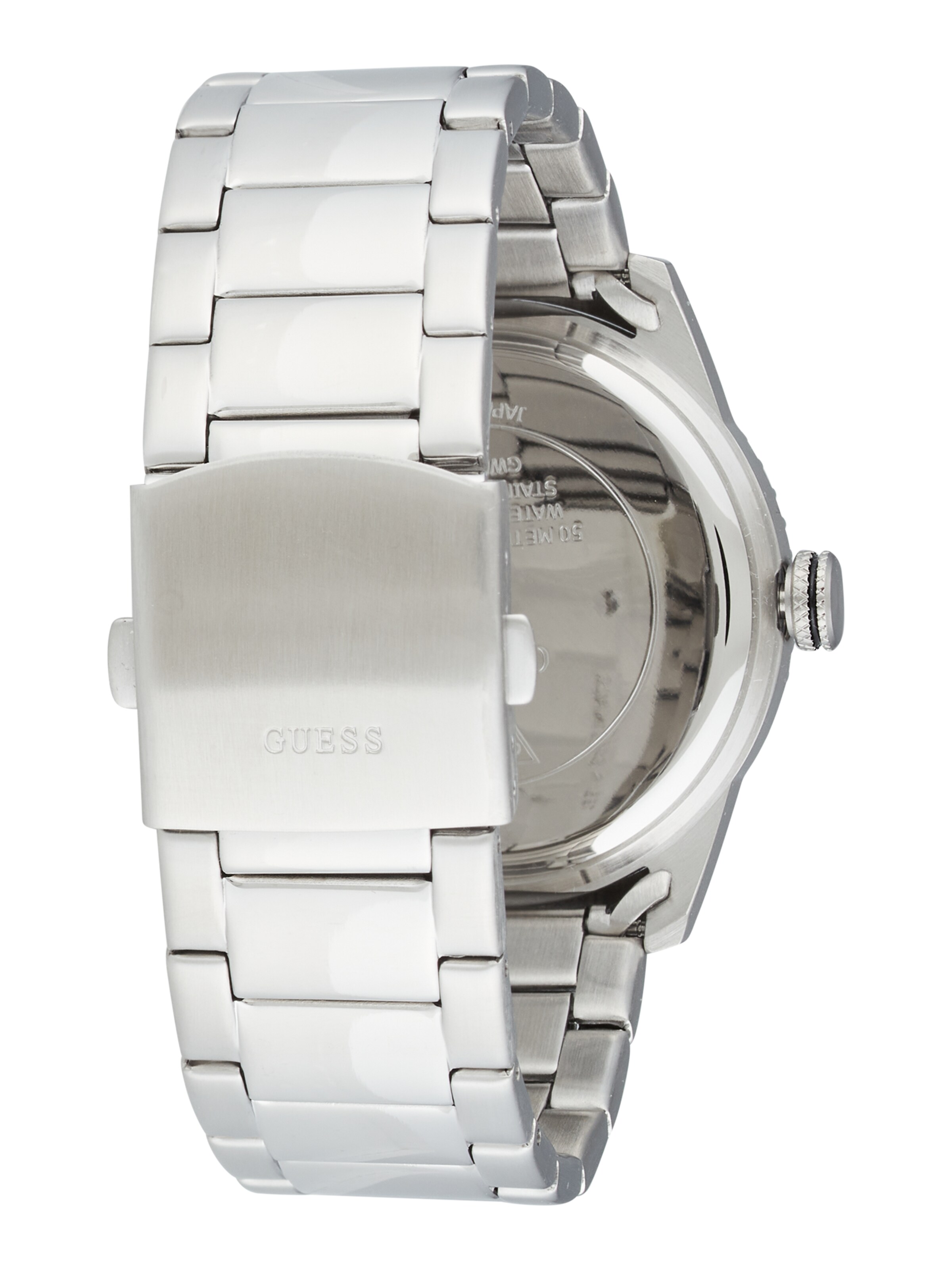 GUESS Analoog horloge 'VARSITY G' in Zilver