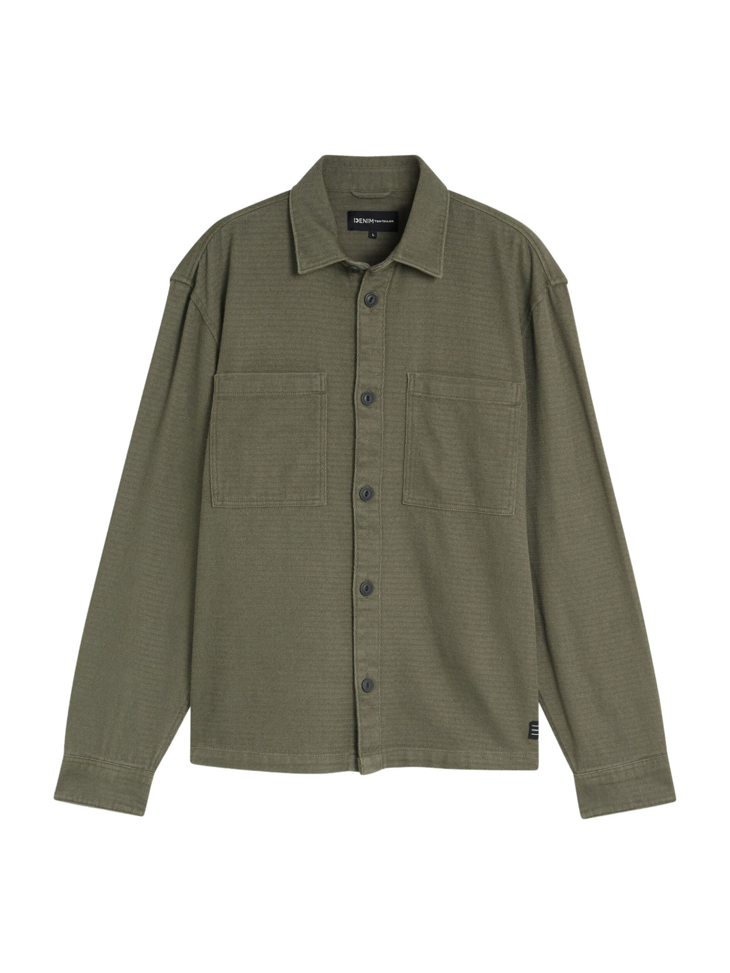 Chemise TOM TAILOR DENIM en vert : devant