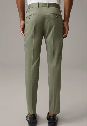 Coupe slim Pantalon à plis 'Kyle' STRELLSON en vert