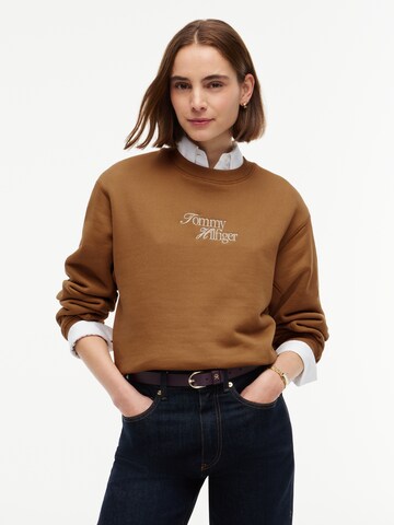 TOMMY HILFIGER Μπλούζα φούτερ σε καφέ: μπροστά