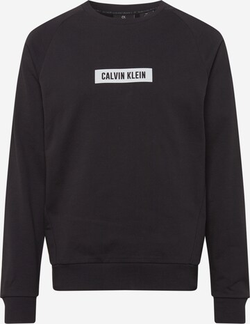 Calvin Klein Performance Sportsweatshirt in Zwart: voorkant