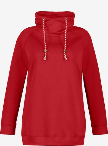 Sweat-shirt Ulla Popken en rouge : devant