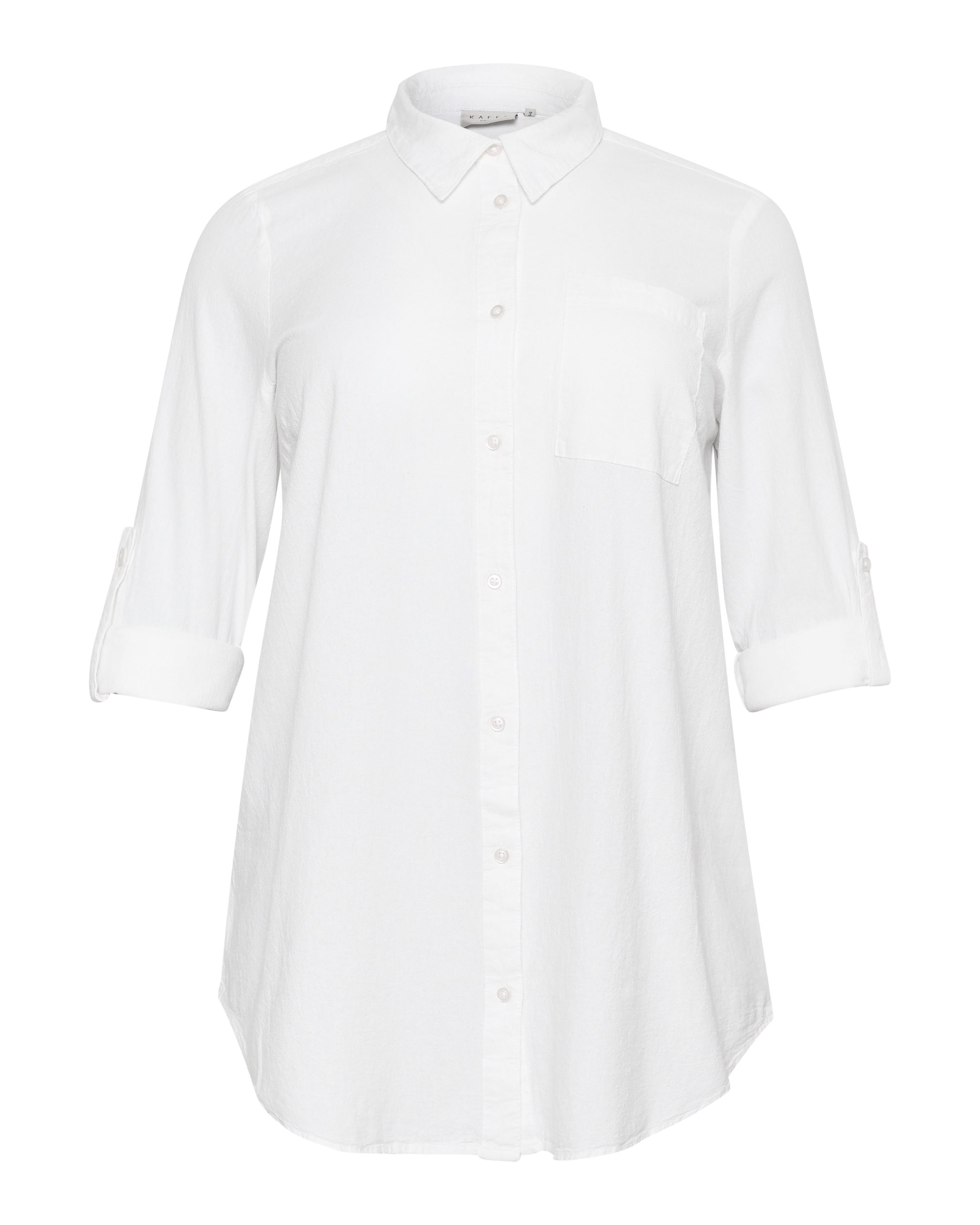 Camicia da donna 'Nana' di KAFFE CURVE in bianco: frontale