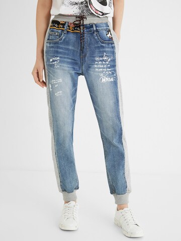 Desigual Tapered Jeans in Blue: front