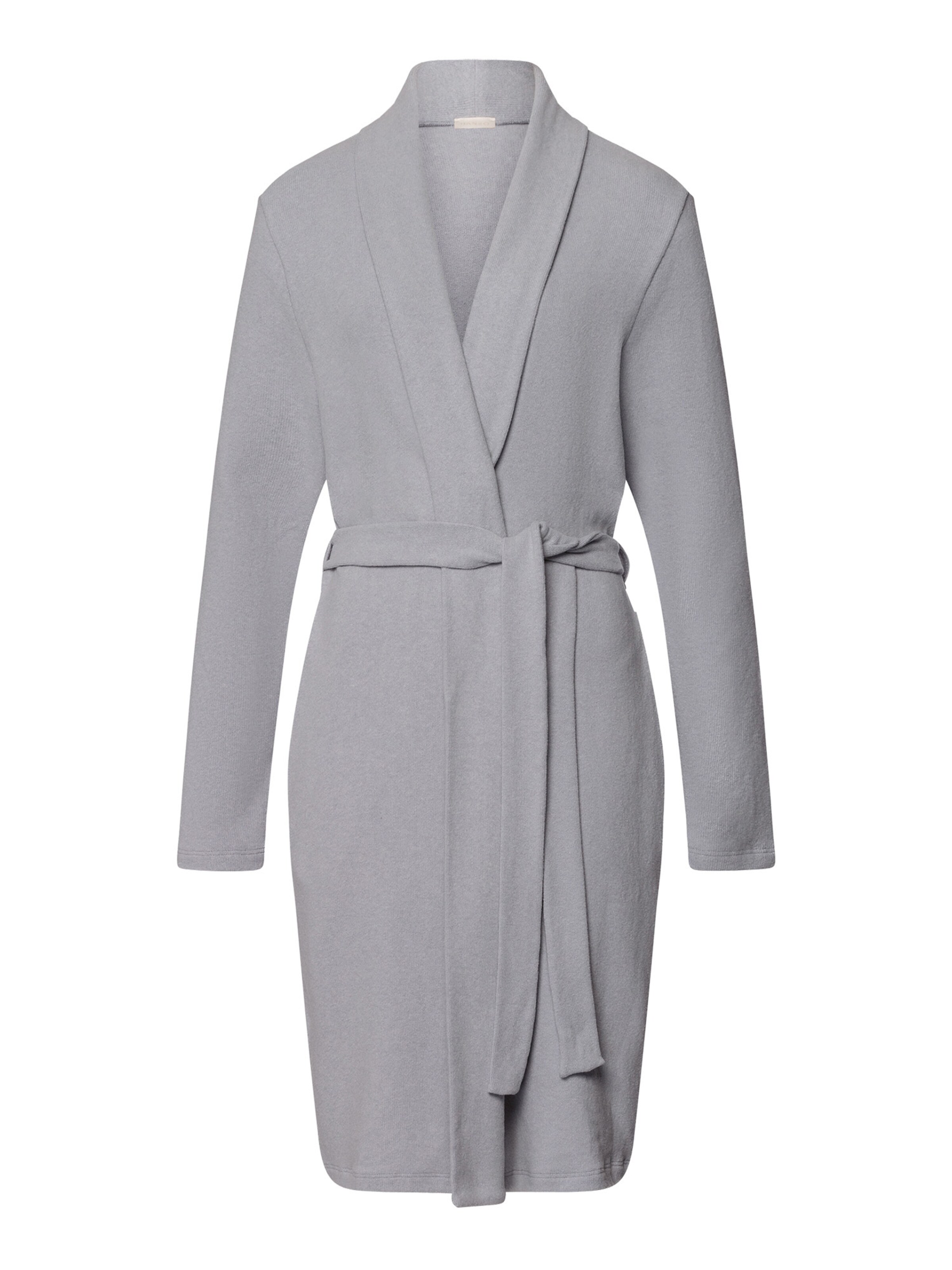 Hanro Badjas kort ' Easy Wear ' in Grijs: voorkant