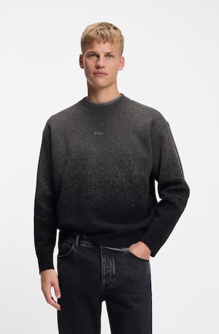 BOSS Orange Sweater in Black: front