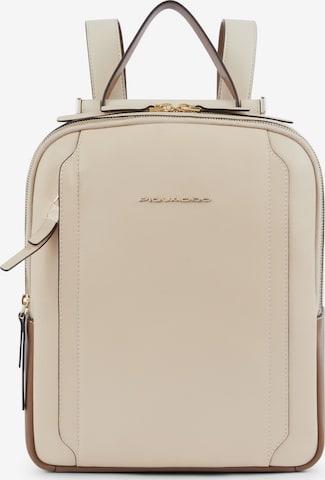 Piquadro Rucksack in Beige: Vorderseite
