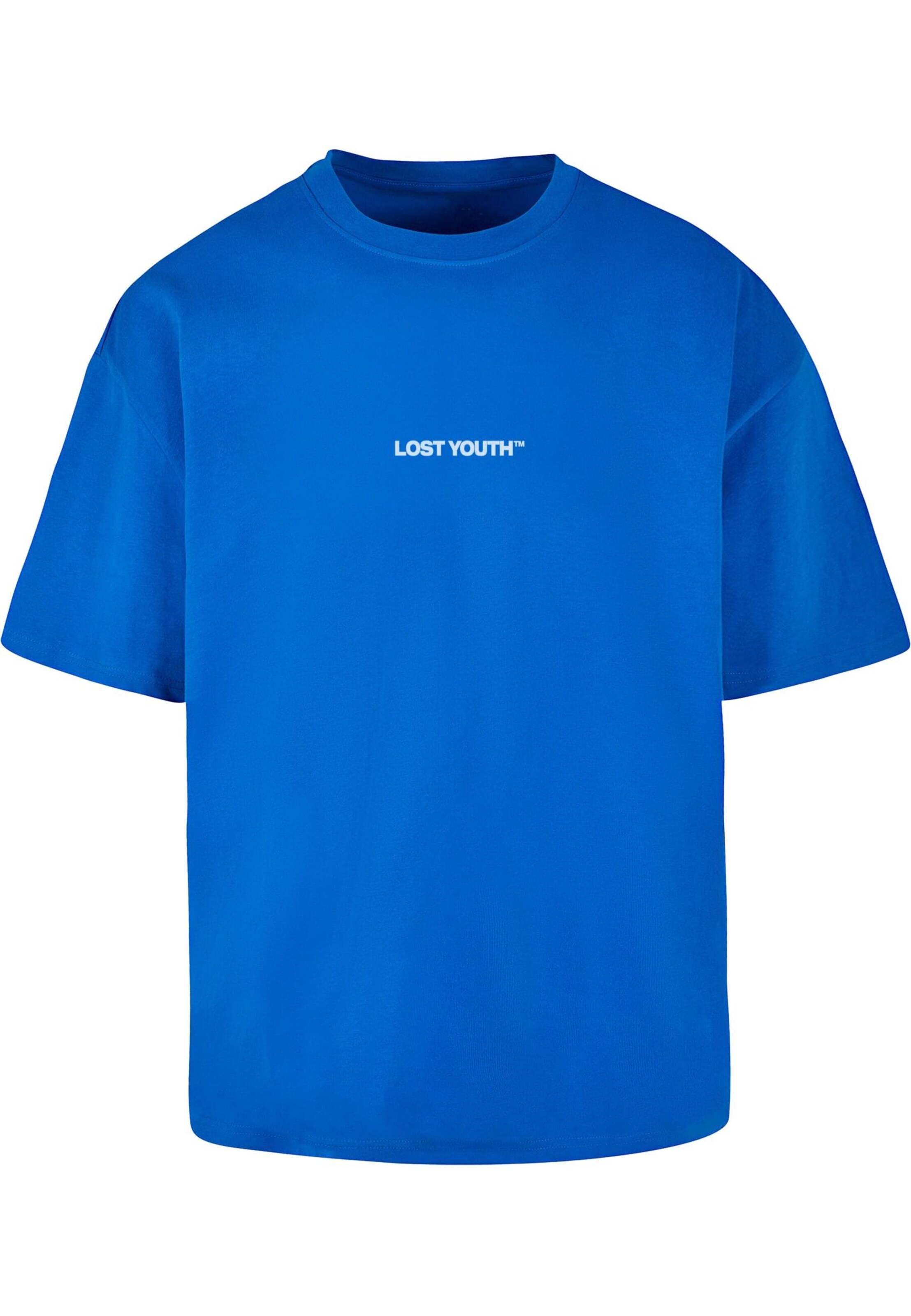 Maglietta 'Chaos' di Lost Youth in blu: frontale