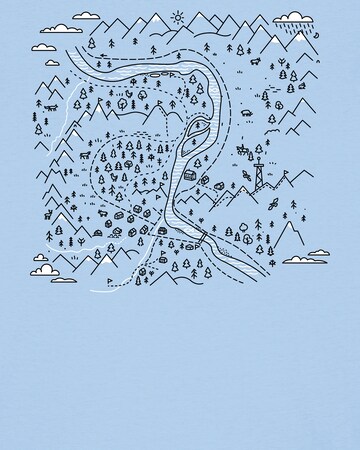 T-shirt 'Landschaft' Watapparel en bleu