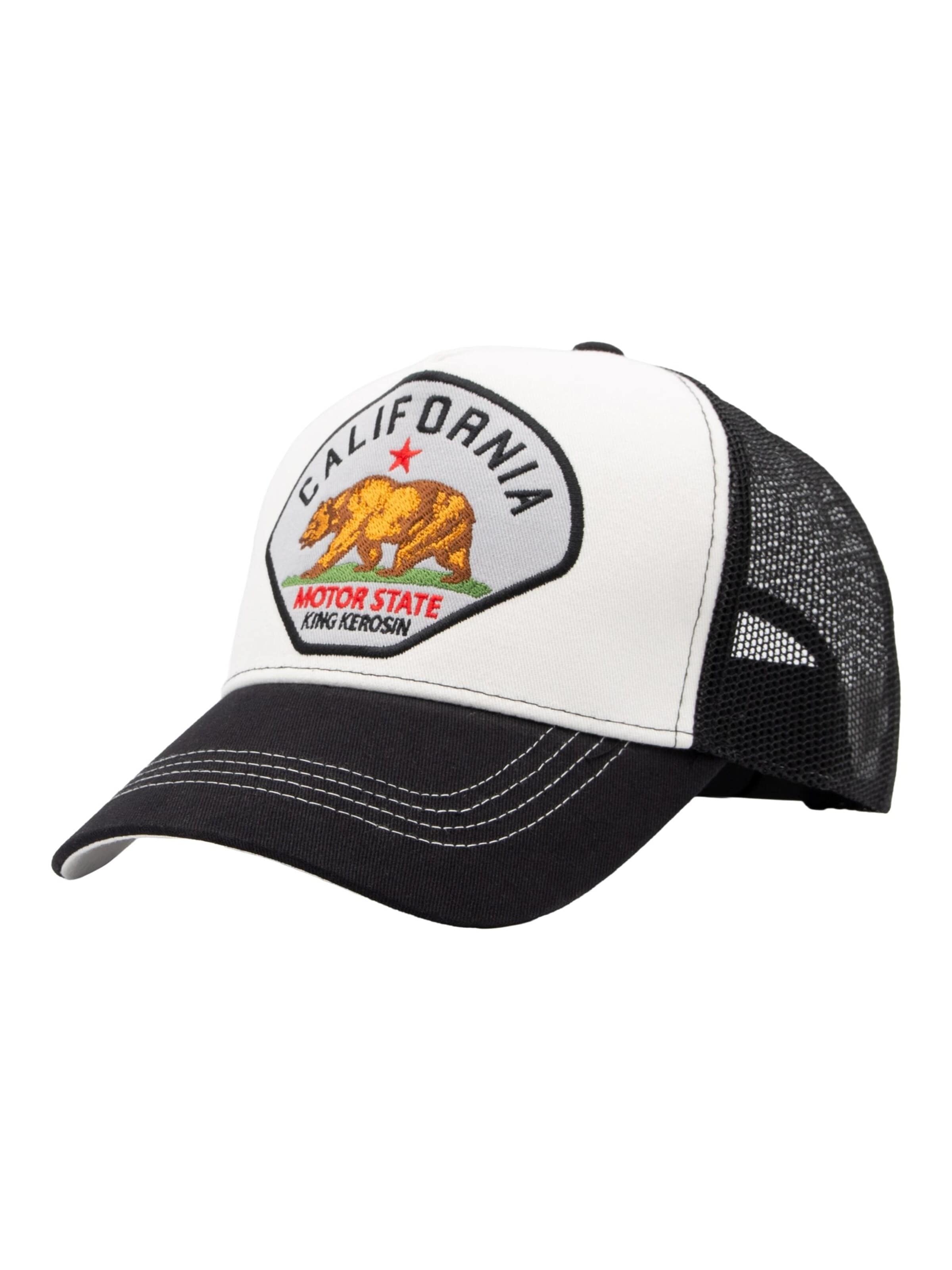 King Kerosin Cap 'California'‌‌‌‌‌‌‌‌‌ in Schwarz: Vorderseite