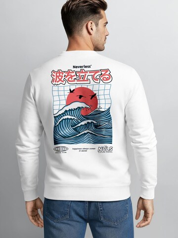 Neverless Sweatshirt 'Japan Wave' in White
