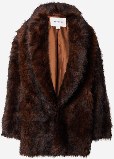 TOPSHOP Pitkä talvitakki värissä suklaa / musta, Tuotenäkymä