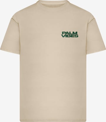 Mister Tee T-Shirt 'Palm Vibes' in Weiß: Vorderseite